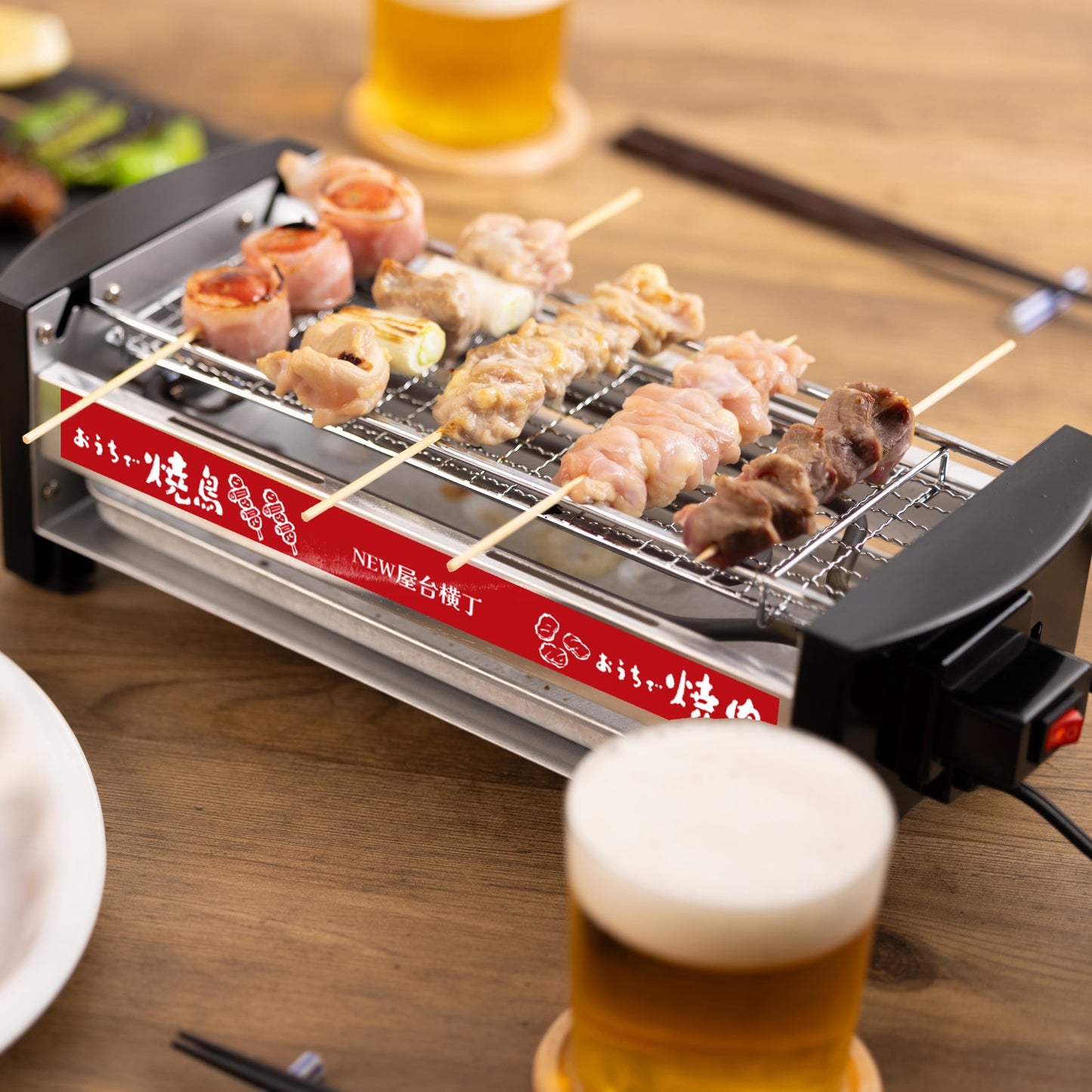 Yatai Yokotyo Myt-800 29873 Electric 3way Plate Yakitori & Takoyaki & BBQ By Kakuse