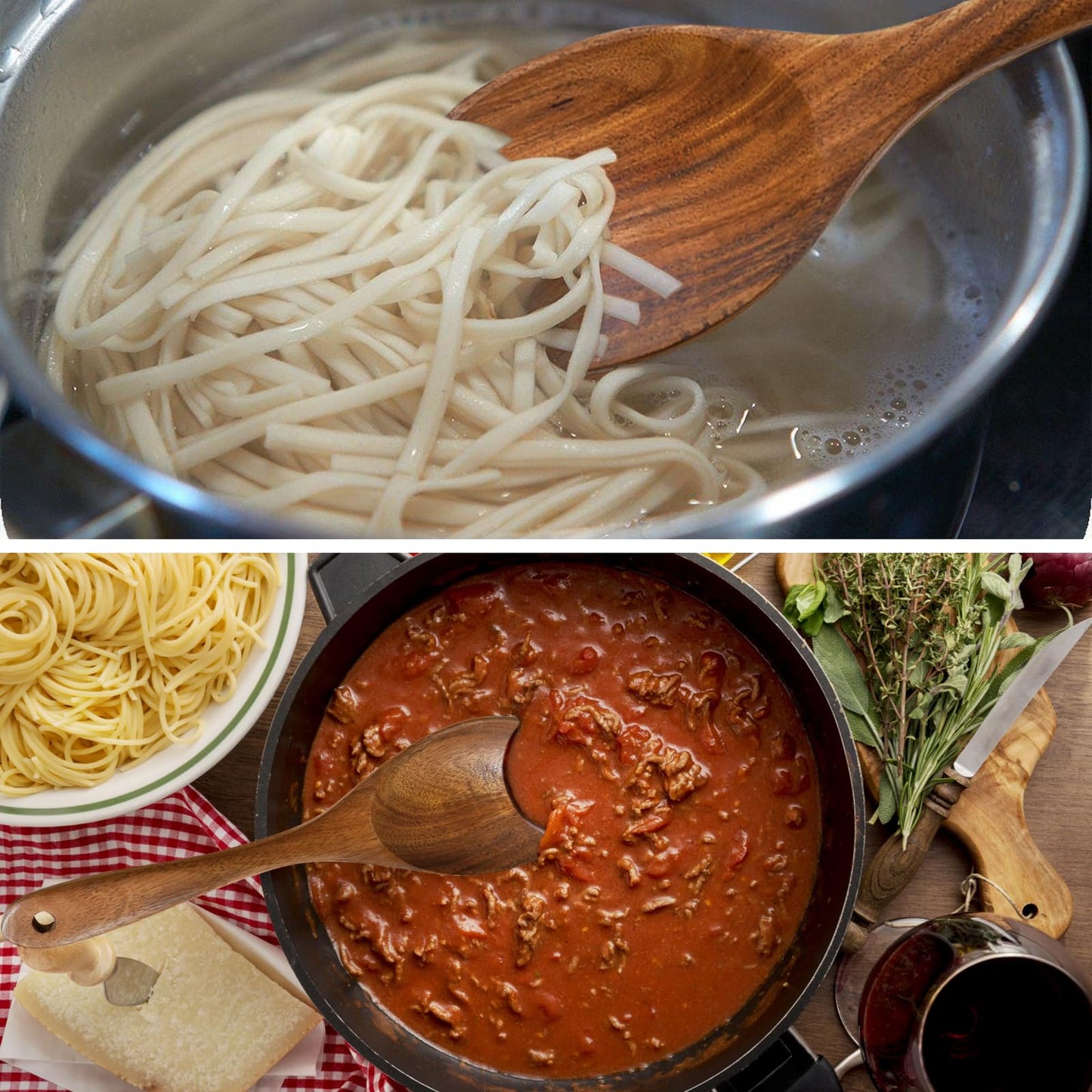 Wooden Spoons for Cooking, 8pcs Teak Wood Kitchen Utensils Set Nonstick Wooden Utensils Set Kitchen Utensils Set for Cooking