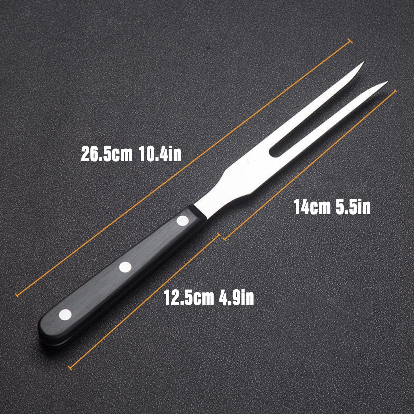 Stainless Steel Carving Forks, 2 Pcs, Electroplated Handle, for Outdoor BBQ, Turkey, Parties