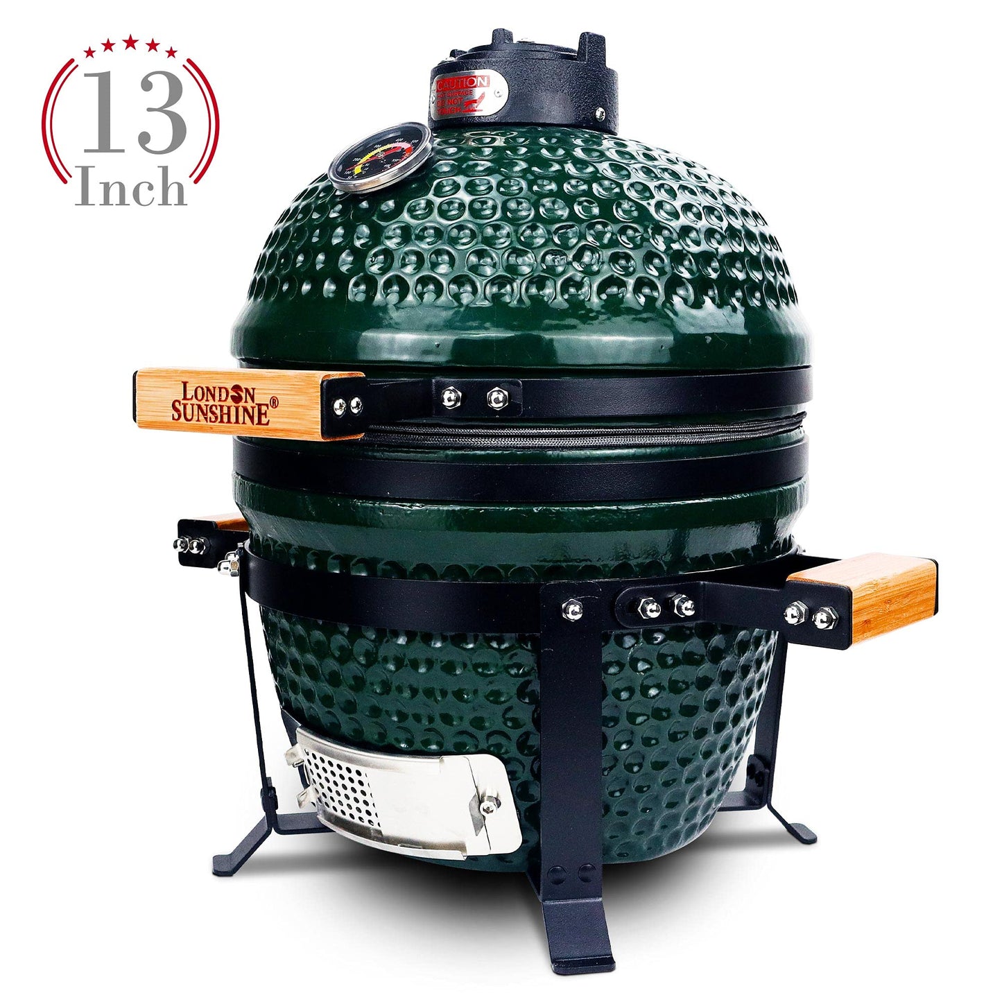 London Sunshine Ceramic Charcoal BBQ Kamado Griller - Portable Tabletop The Cadet Series Smoker