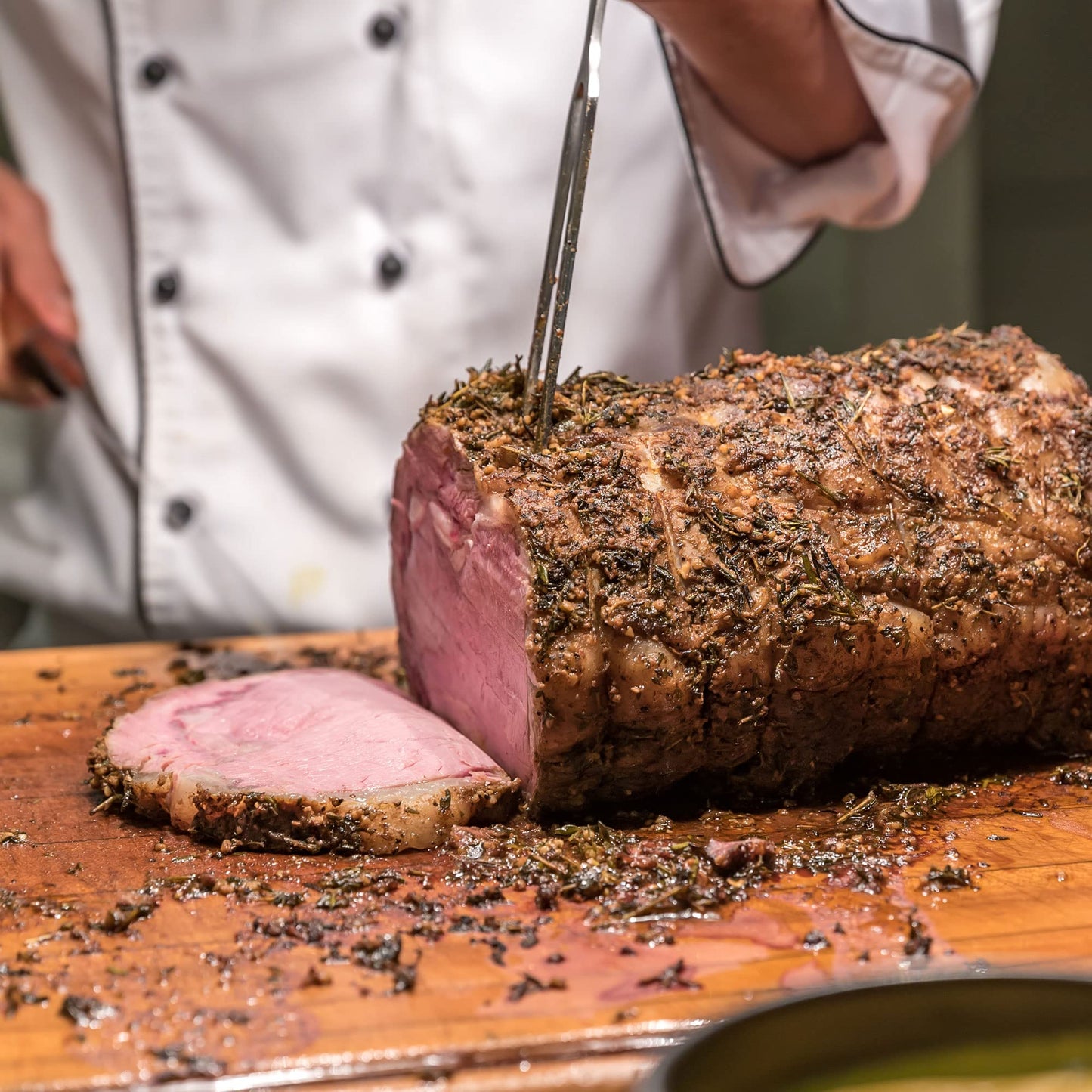 Ergo Chef Pro Series 8-Inch Meat Fork - Carving & Serving Fork - Forged High Carbon Stainless-Steel, Full Tang, Black Handle