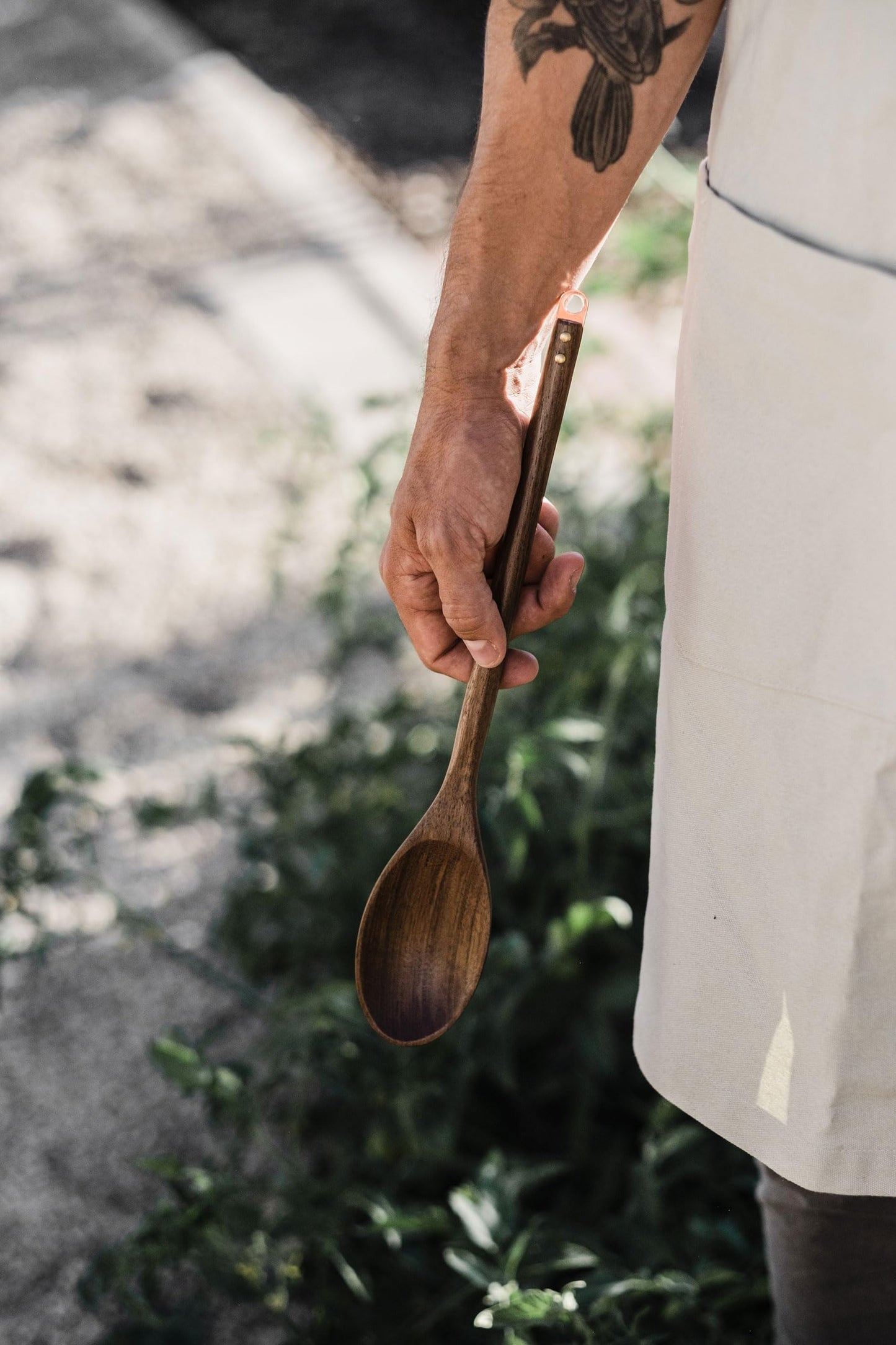Barebones Wooden Spoon - Large Wooden Spoon Crafted with Durable Black Walnut - Wooden Cooking Utensils and Home Essentials