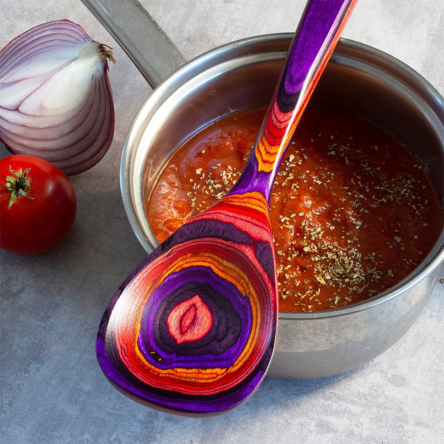 Totally Bamboo Baltique Waikiki Collection 12-1/2" Wooden Cooking Spoon, Safe for Nonstick