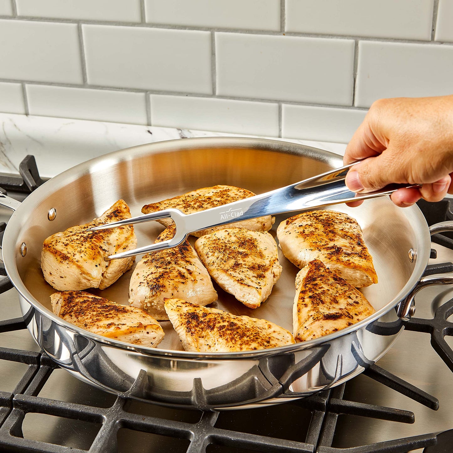 All-Clad T103 Stainless Steel 13.5-Inch Fork / Kitchen Tool, Silver