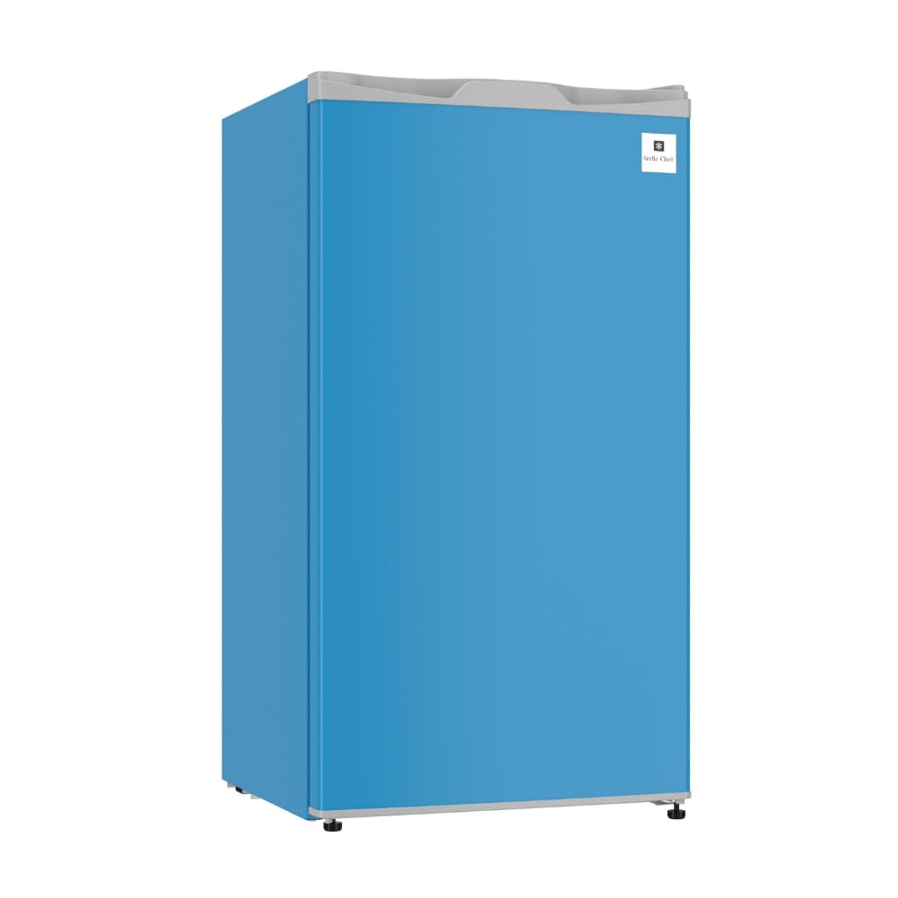 ARCTIC CHEF ACFR321BLUE Mini Refrigerator-Freezer Compartment-Adjustable Thermostat Control-Reversible Doors-Ideal for Dorm, Office, RV, Garage, Apartment-Blue, 3.2 CU.FT - CookCave