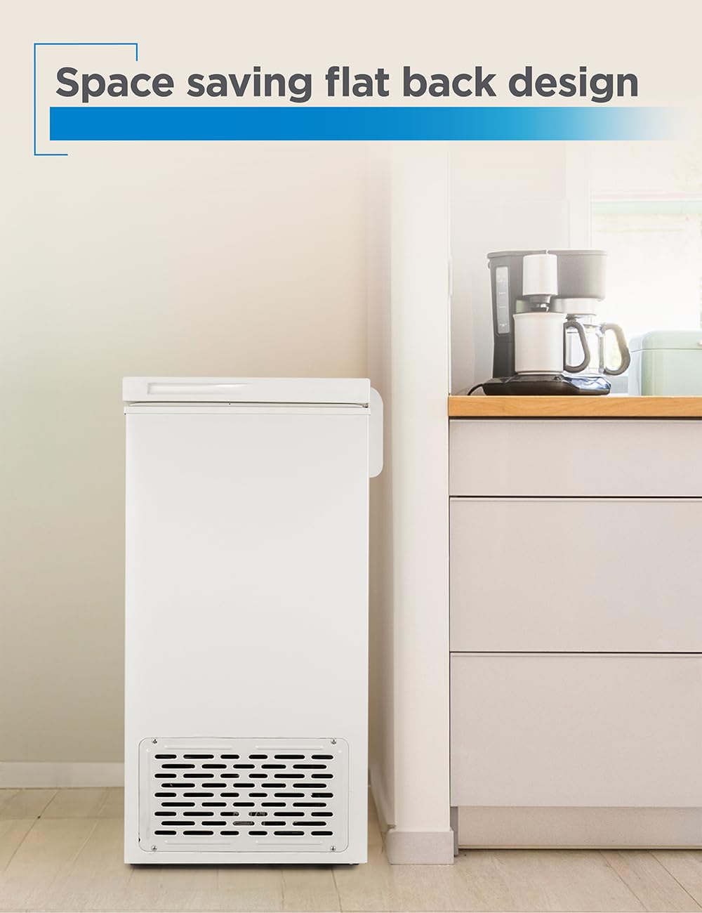 BLACK+DECKER 2.0 Cu. Ft. Compact Chest Freezer, Deep Freezer Holds Up To 70 Lbs. of Frozen Food, Removable Storage Basket, Manual Defrost, White - CookCave