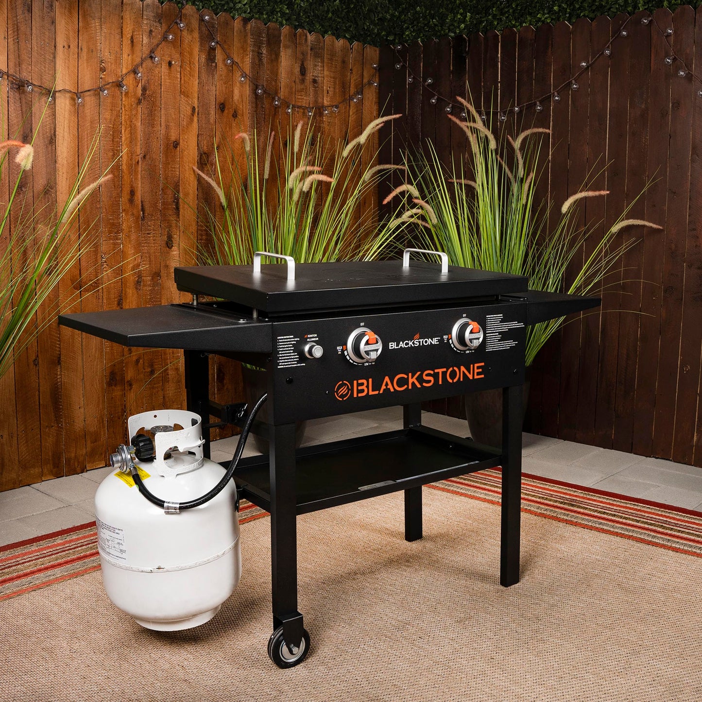 Blackstone 5003 28” Griddle Hard Cover, Powder Coated Steel, Black - CookCave