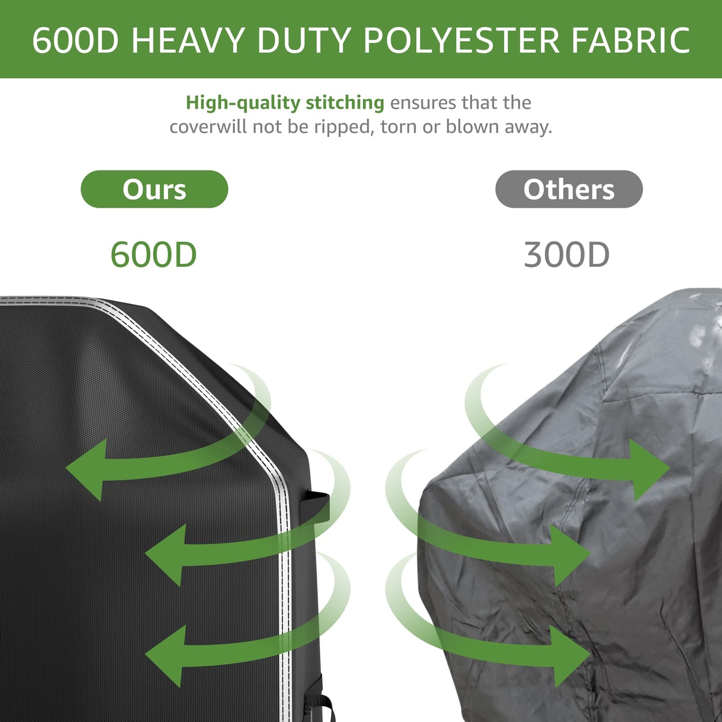 BOLUO Grill Cover for Outdoor Grill 48 inch - Heavy Duty 600D Material, Waterproof BBQ Grill Cover Outside, Barbecue Grill Cover UV & Fade Resistant, Gas Grill Covers for Weber, Nexgrill - CookCave