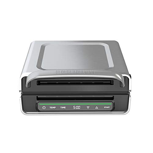 George Foreman Family Size (4-6 Servings), GRD6090B Smokeless-Digital Smart Select, Stainless Steel - CookCave
