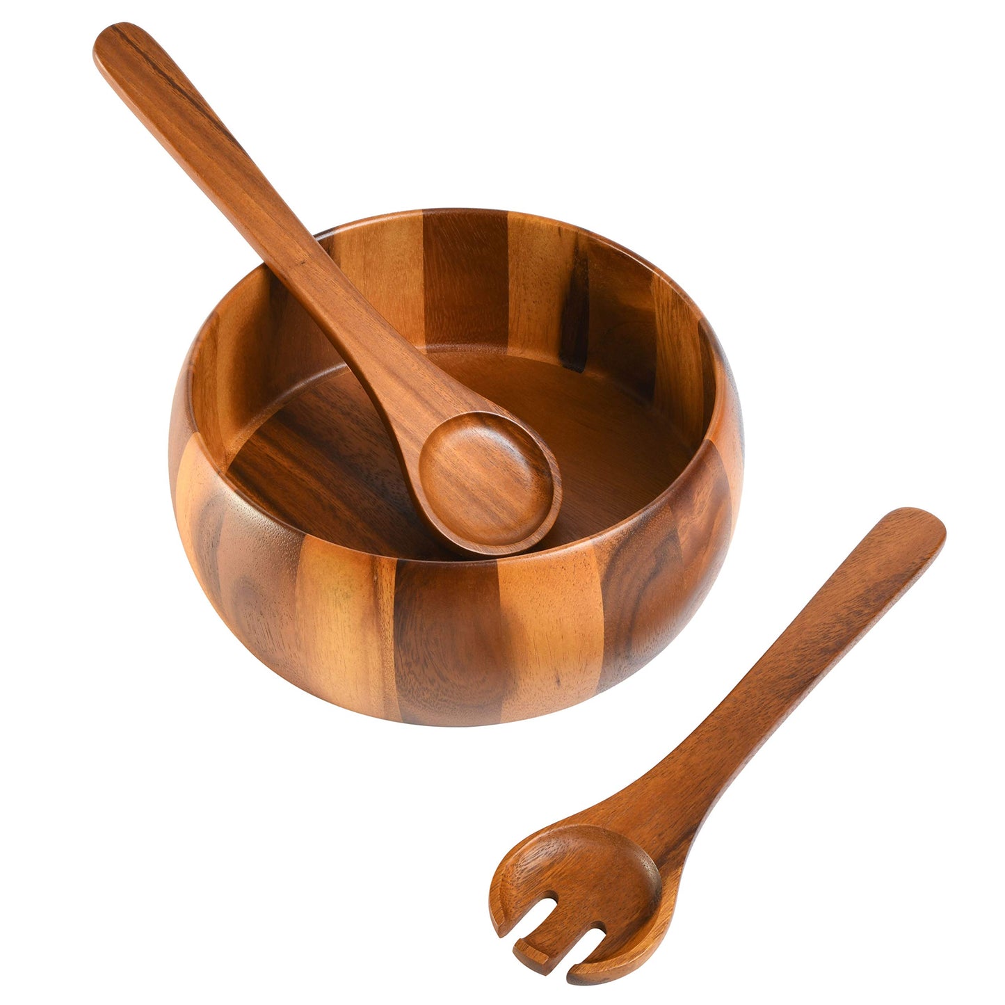 Gibson Home Laurel Acacia Wood Salad Bowl Set, 3 - Piece, Acacia Wood - CookCave