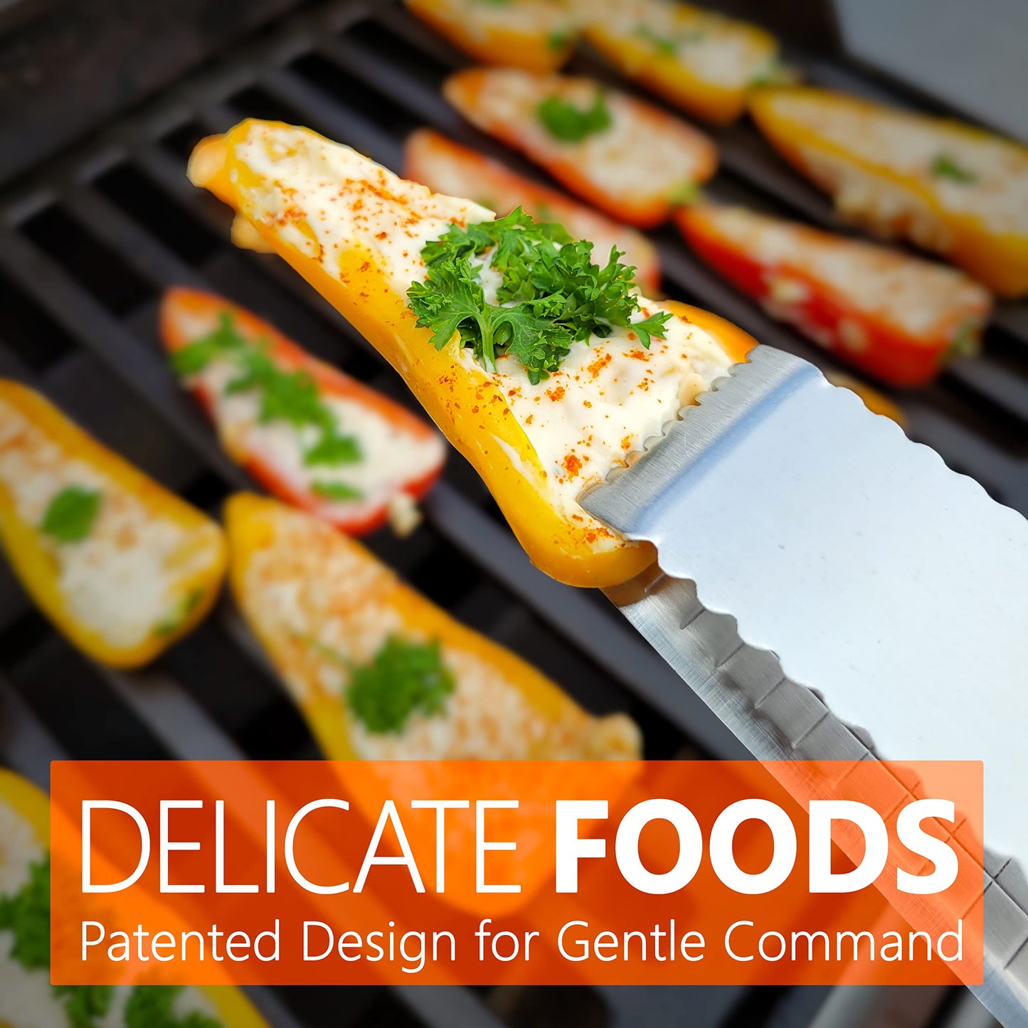 Grill Tongs for Kitchen & Outdoor Cooking: Shark BBQ, 13 Inch Long Reach Pro-Grade, Scissor-Style Utensil - Perfect for Air Frier and Oven Use (Red) - CookCave