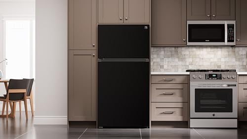 Kenmore 33 in. 20.5 cu. ft. Capacity Refrigerator/Freezer with Full-Width Adjustable Glass Shelving, Humidity Control Crispers, ENERGY STAR Certified, Black - CookCave