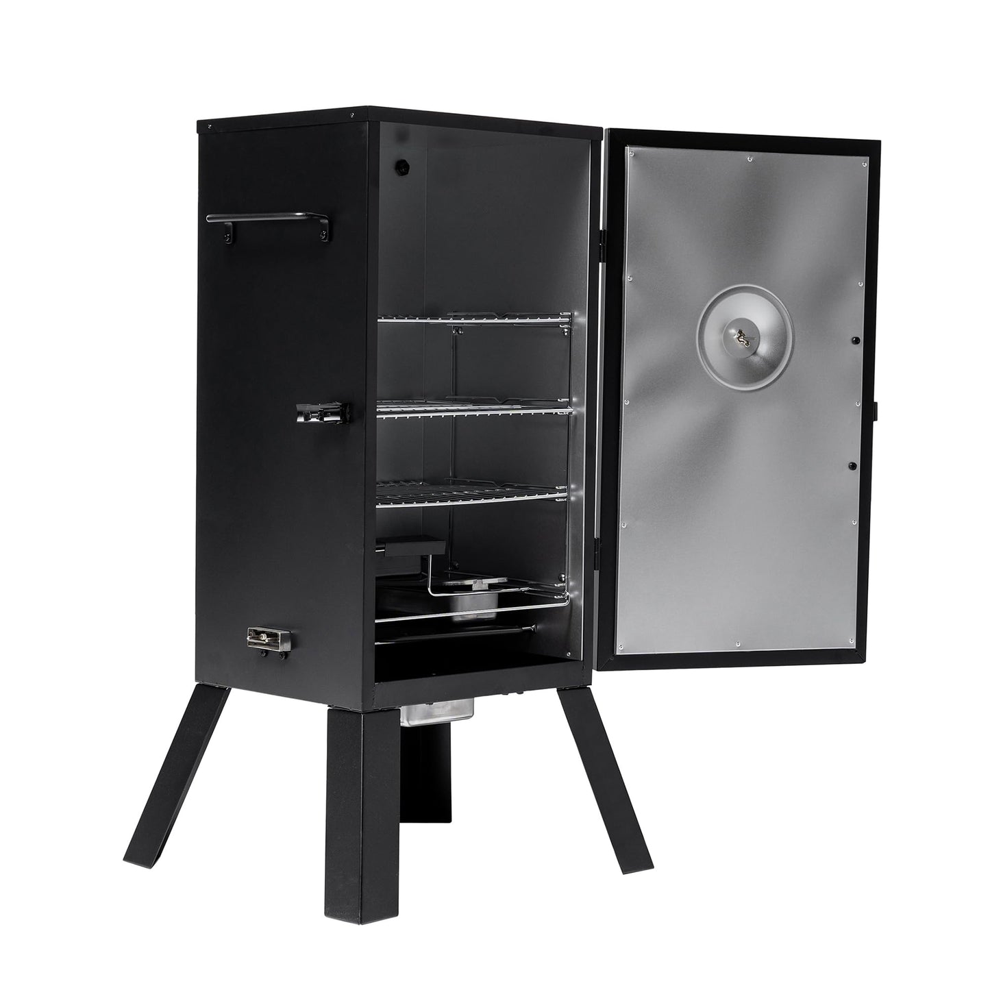 Masterbuilt® 30-inch Electric Vertical BBQ Smoker with Analog Temperature Control, Chrome Smoking Racks and 535 Cooking Square Inches in Black, Model MB20070210 - CookCave