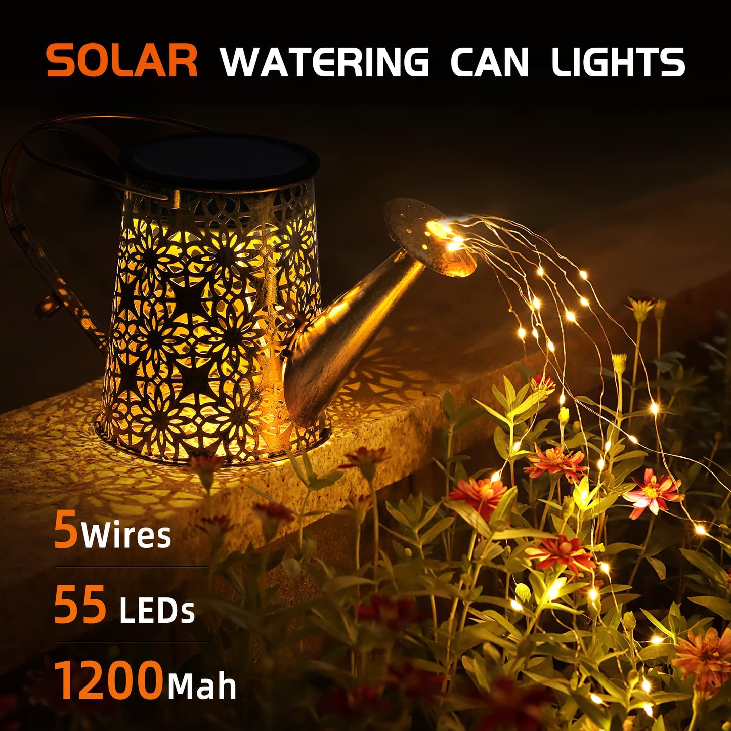 Otdair Solar Watering Can with Lights, Outdoor Garden Decor Waterproof Solar Garden Lights for Outdoor Pathway Yard Lawn Patio Party Decorations Gifts for Mom Grandma Birthday - CookCave