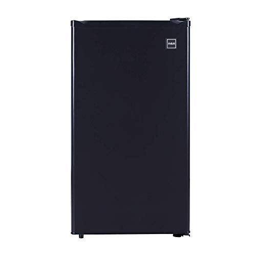 RCA RFR321-B-Black-COM RFR321 Single Mini Refrigerator-Freezer Compartment-Adjustable Thermostat Control-Reversible Doors-Ideal for Dorm, Office, RV, Garage, Apartment-Black Cubic Feet, 3.2 CU.FT - CookCave
