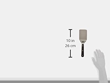 SABATIER Triple Rivet Wide Turner, 9.625 Inch Stainless Steel Spatula for Cast Iron, Griddle and Grill Cooking, Professional Grade Kitchen Utensil - CookCave