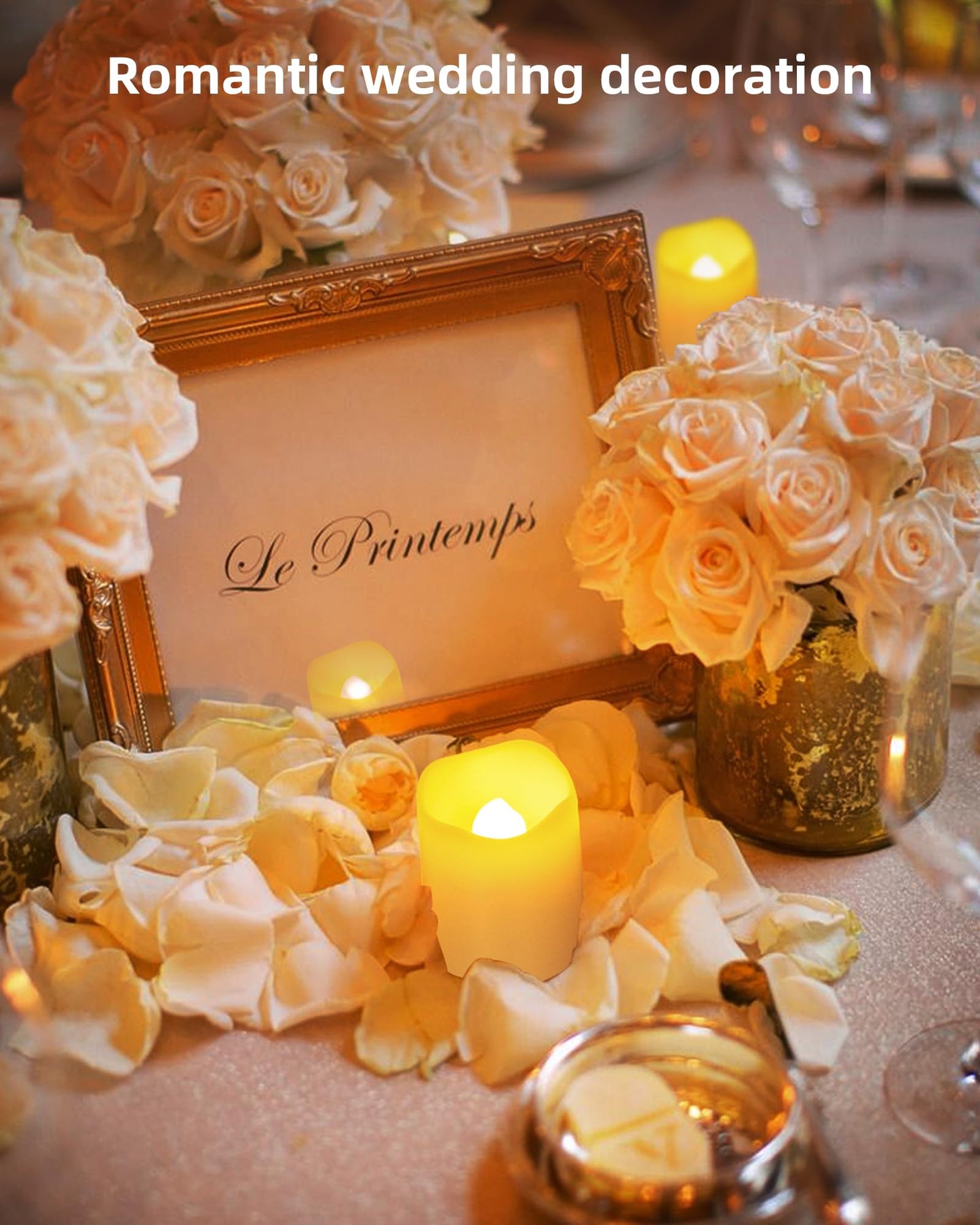 SHYMERY Flameless Votive Candles,Flameless Flickering Electric Fake Candle,24 Pack 200+Hour Battery Operated LED Tea Lights in Warm White for Wedding, Table, Halloween,Christmas Decorations 1.5"X1.7" - CookCave