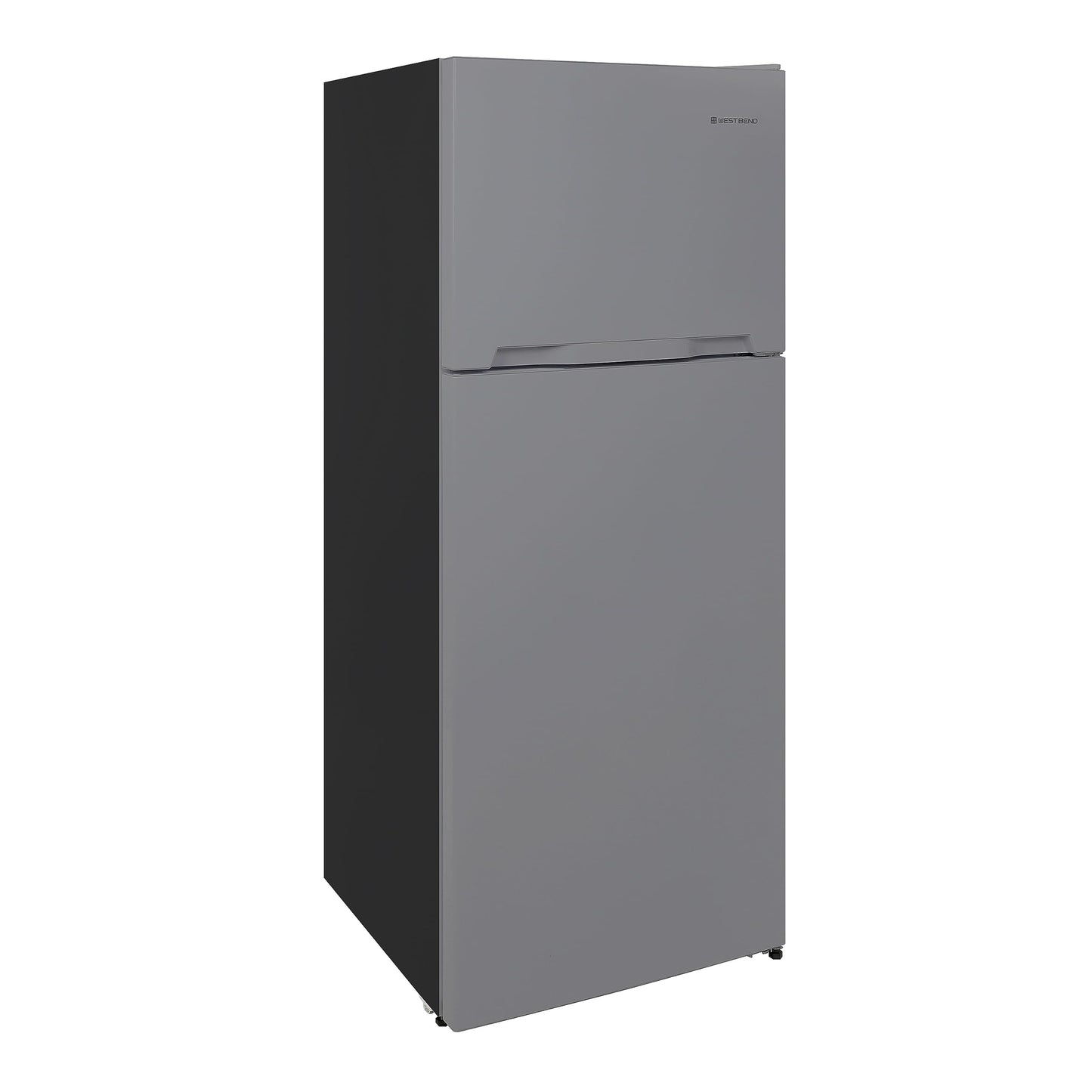 West Bend Apartment Refrigerator Freestanding Dual Door Design Fridge with Top Freezer, Adjustable Electronic Controls and Frost Free Defrost, for Condo, House, Small Kitchen Use, 14.3-Cu.Ft, Metallic - CookCave