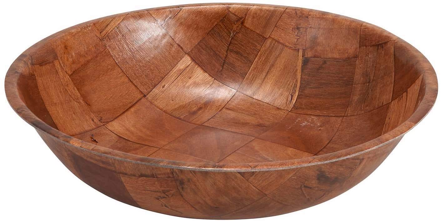 Winco WWB-10 Wooden Woven Salad Bowl, 10-Inch, Set of 4 by Winco - CookCave