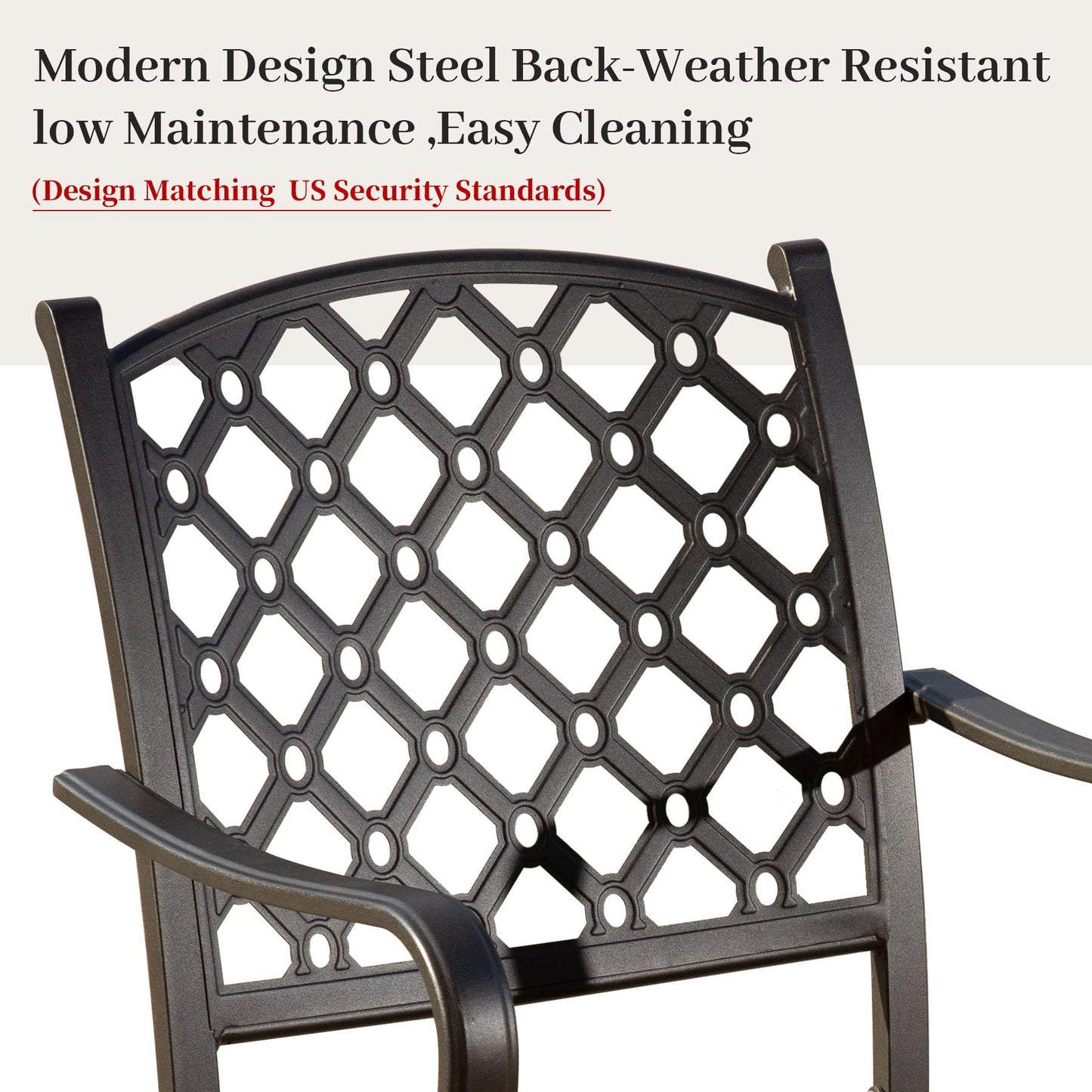 Domi 7 Pieces Patio Dining Sets All-Weather Metal Outdoor Modern Dining Sets with Table for Lawn Garden Backyard Deck with Cushions-Beige - CookCave