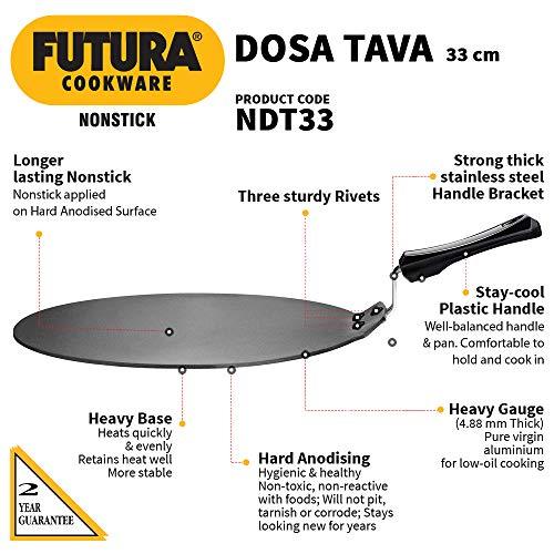 Hawkins/Futura Nonstick Tava/Griddle, 0, Gray - CookCave