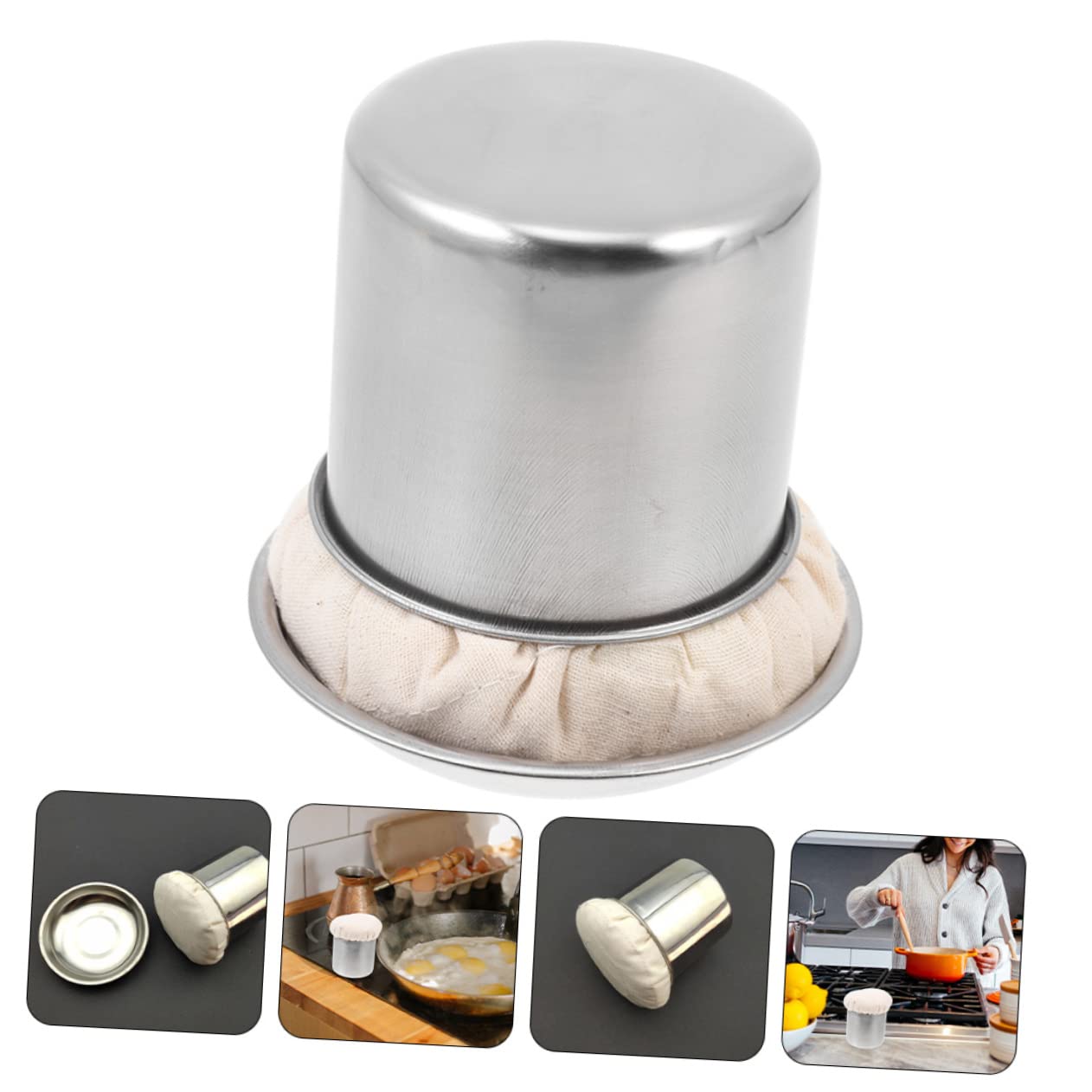 1 Set Pancake Grease Brush Home Oil Mop Household Oil Mop Cooking Oil Brush Restaurant Oil Brush Convenient Oil Mop Bbq Mop Wear-resistant Oil Brush Stainless Steel Spatula Cloth - CookCave