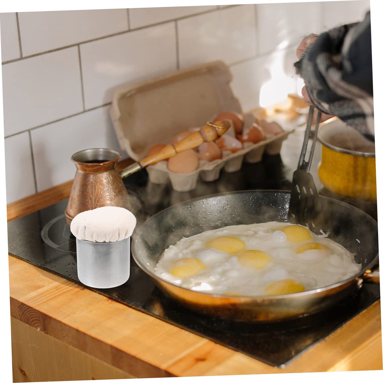 1 Set Pancake Grease Brush Home Oil Mop Household Oil Mop Cooking Oil Brush Restaurant Oil Brush Convenient Oil Mop Bbq Mop Wear-resistant Oil Brush Stainless Steel Spatula Cloth - CookCave