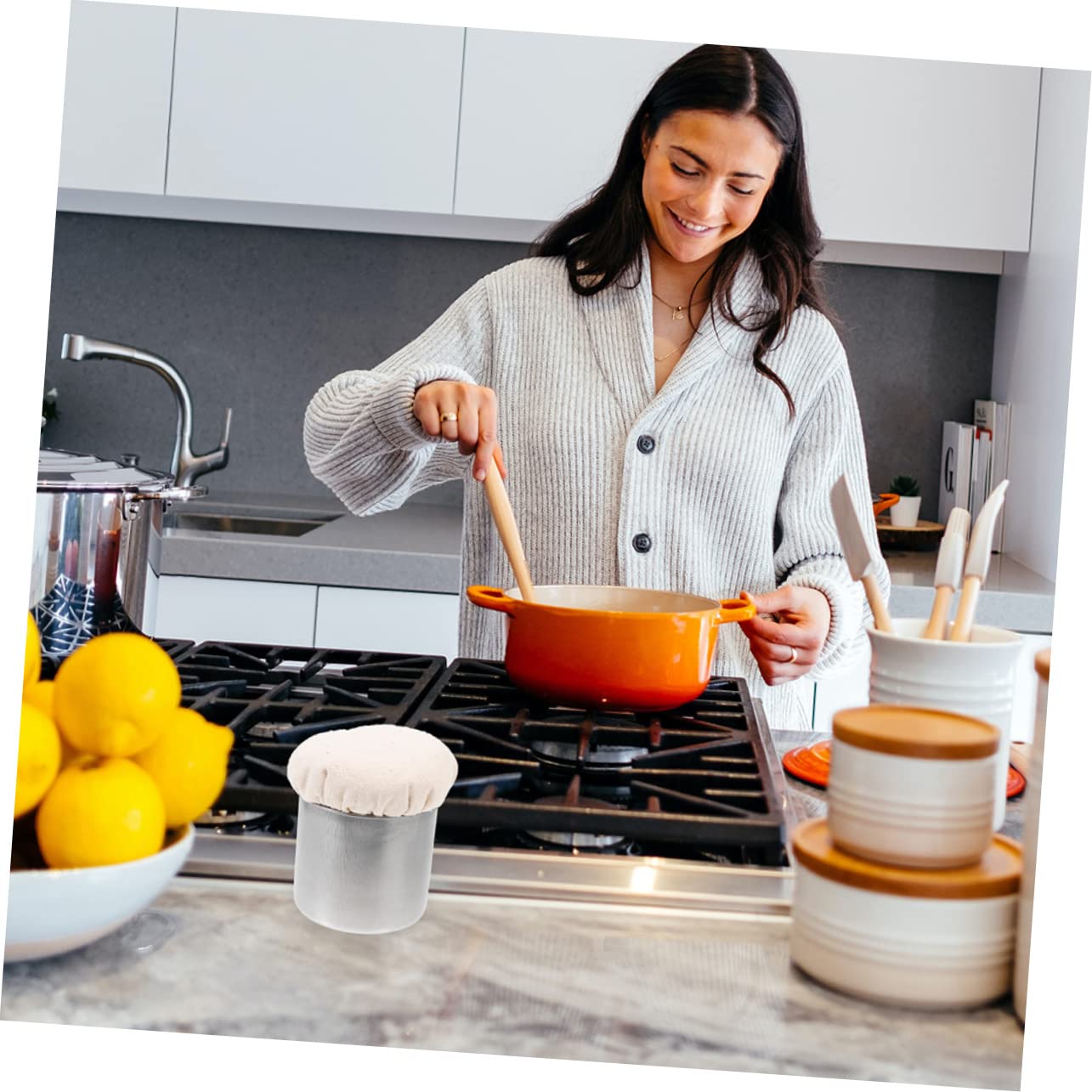 1 Set Pancake Grease Brush Home Oil Mop Household Oil Mop Cooking Oil Brush Restaurant Oil Brush Convenient Oil Mop Bbq Mop Wear-resistant Oil Brush Stainless Steel Spatula Cloth - CookCave