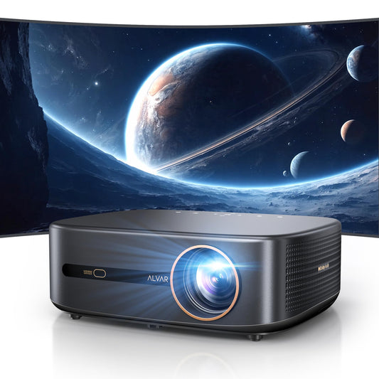 [1000 ANSI & Audio by DBX-TV] Alvar 4K Projector with WiFi 6 and Bluetooth, 30W Speakers, Netflix Certified & DoIby Audio Outdoor Proyector, Auto Focus Native 1080P Smart Projector, Black - CookCave