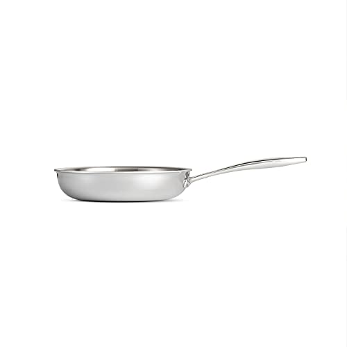 Tramontina Signature Tri-Ply Clad Stainless Steel 8-Inch Small Frying Pan, Induction-Ready Skillet, Dishwasher-Safe, NSF-Certified, Made in Brazil