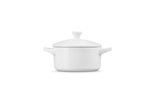 Le Creuset Stoneware Mini Round Cocotte, 14 oz., White