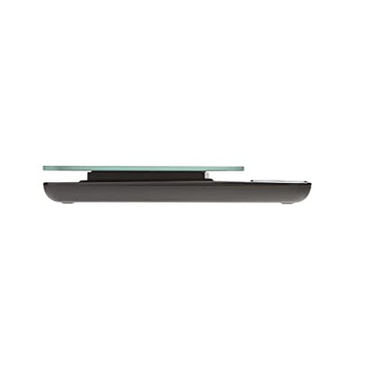 Taylor Glass Top Food Scale with Touch Controls, 11 lb Capacity, Sleek Black Design for Precision Food Measurement in Grams and Ounces