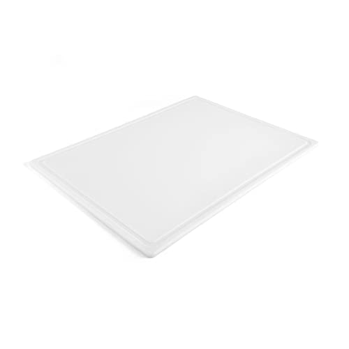 FARBERWARE Extra-Large Plastic Cutting Board, 15x20 Inch Dishwasher-Safe Chopping Board with Juice Groove, Non-Slip Surface, Durable, White