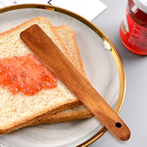 12 Inch Best Wood Spatula for Cooking Teak Kitchen Spatula Turner Flat Wooden Sourdough Spatula for Baking, Scraper Spatula Non Stick Cooking Utensil Egg Flipping Spatula Stirring Spurtle Spatula - CookCave