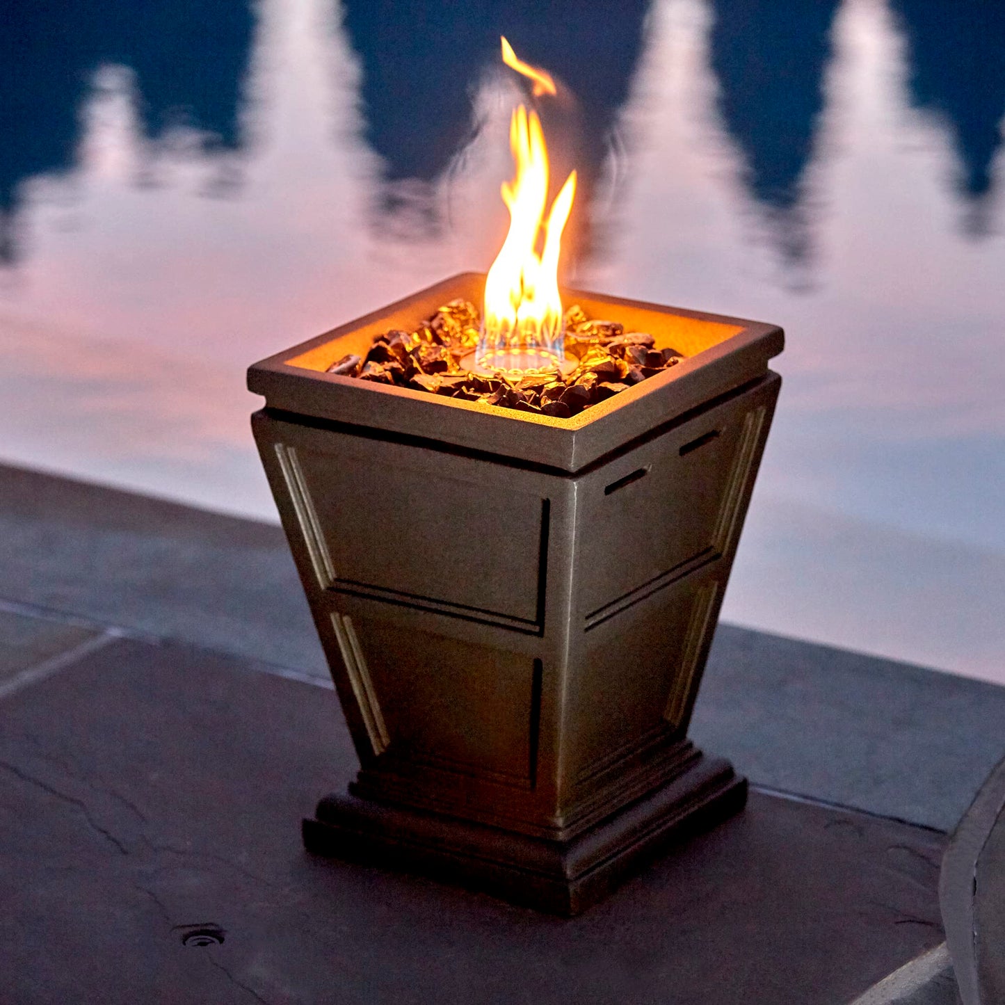 15" Gas Outdoor Fire Column from Endless Summer - CookCave