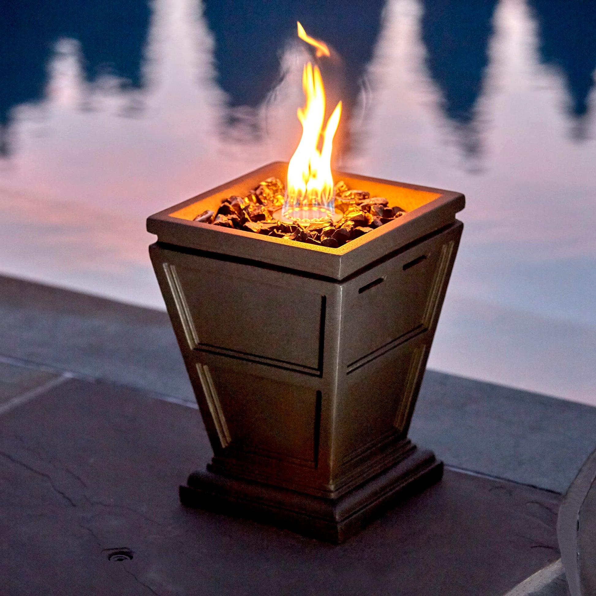 15" Gas Outdoor Fire Column from Endless Summer - CookCave