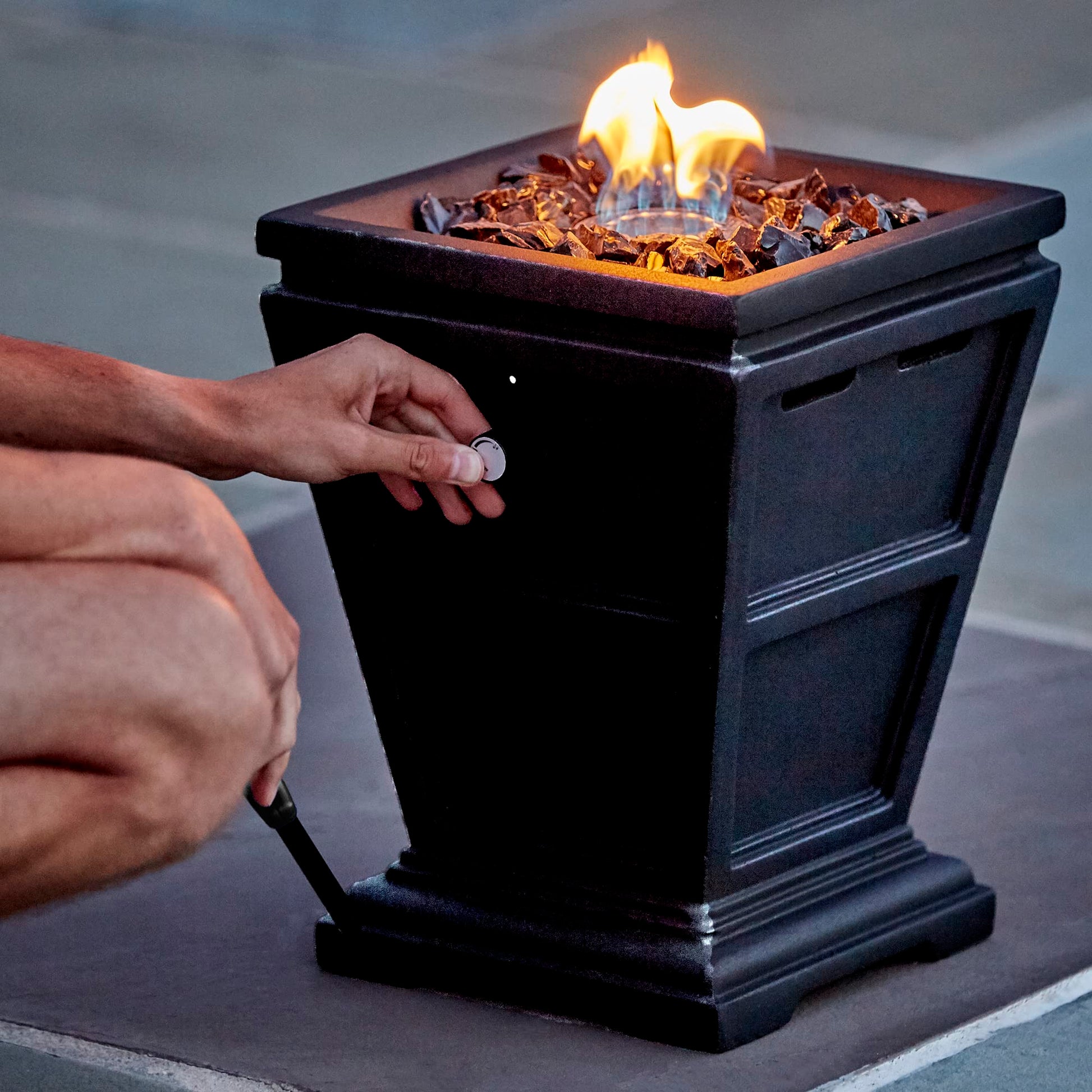 15" Gas Outdoor Fire Column from Endless Summer - CookCave