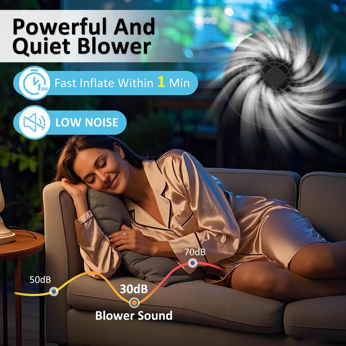 16ft Giant Inflatable Projector Screen for Outside with IP68 Build-in Blower, Front/Rear Projection, Plug&Play, Portable Outdoor Blow Up Screen for Backyard Movie Night, Theme Parties, Celebrations - CookCave