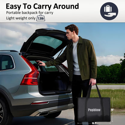 16ft Giant Inflatable Projector Screen for Outside with IP68 Build-in Blower, Front/Rear Projection, Plug&Play, Portable Outdoor Blow Up Screen for Backyard Movie Night, Theme Parties, Celebrations - CookCave