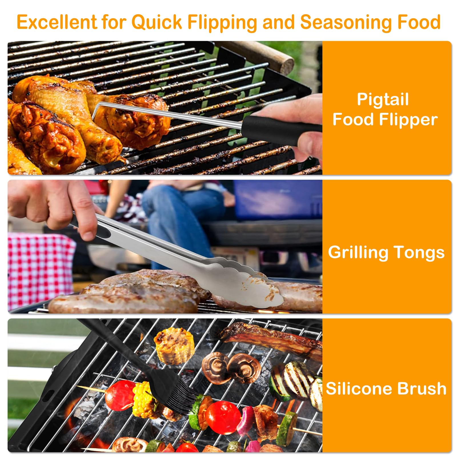 18 inch Kettle Charcoal Grills, Leonyo Portable BBQ Charcoal Grill for Outdoor with Cover & Chimney Starter, Griddle Accessories for Camping, Patio, Backyard Cooking - 254 Sq.in - CookCave