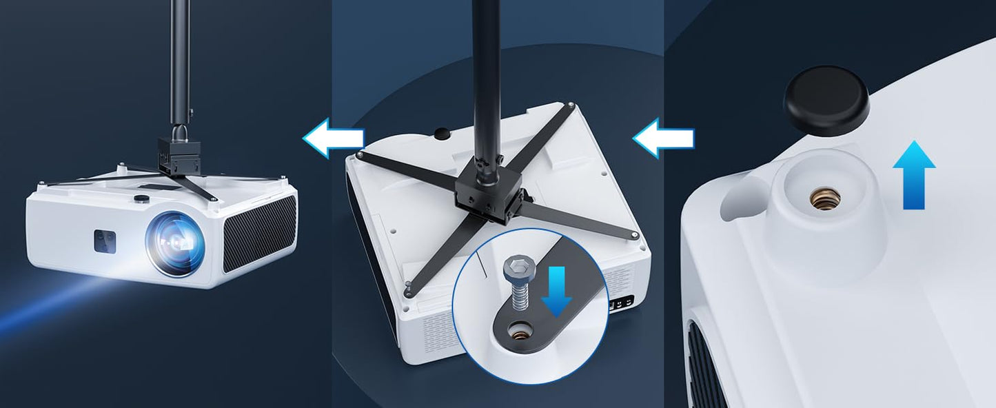 1800 Ansi Smart Outdoor Projector 4K with WIFI and Bluetooth,Auto Focus,DoIby Audio,ARC,PPT,Outdoor Movie Home Projector 4k HDR10+30W Speaker,50%Zoom,500''Display,Compatible w/ TV Stick,iOS,Android,PC - CookCave