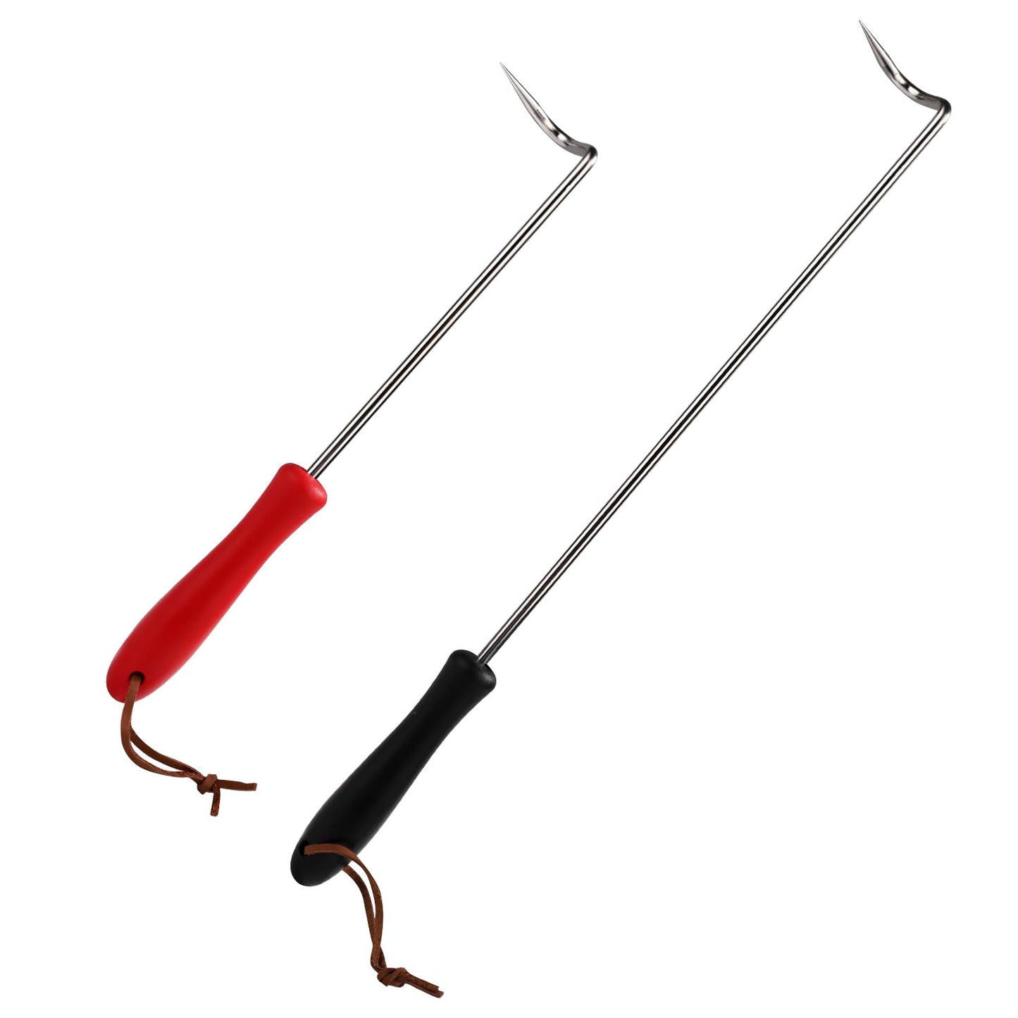 2 Pcs Food Flipper, Food Flipper Turner Hooks Barbecue Food Flipper Stainless Steel BBQ Meat Hook Flipper Food Flipper Meat Hook for BBQ Grilling Smoking Griddle Kitchen Cooking Accessories - CookCave