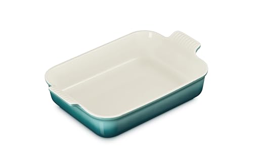 Le Creuset Stoneware Heritage Rectangular Baking Dish, 4 qt., Riviera