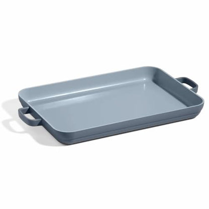 Our Place Griddle Pan - Versatile Nonstick Ceramic Sheet Pan & Stovetop Griddle | Toxin-Free, Dual-Use, with Ergonomic Handles | 5 Qt Capacity, Oven Safe up to 450°F | Blue Salt