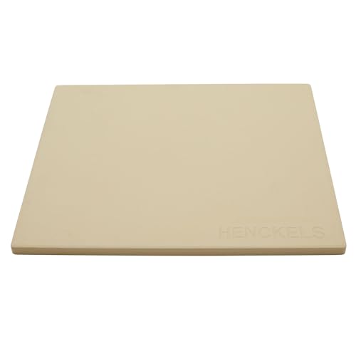 HENCKELS BBQ Pizza Stone for Oven and Grill, Cordierite Baking Stone for Crispy Crust, Heavy Duty Ceramic Stone for Outdoor Pizza Cooking, White