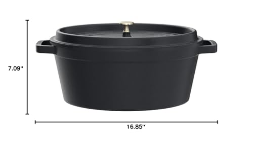 Staub Oval Dutch Oven 8.5-Quart Matte Black