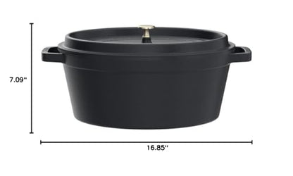 Staub Oval Dutch Oven 8.5-Quart Matte Black
