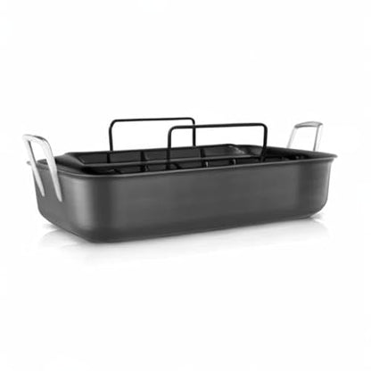 Calphalon Premier Hard-Anodized Nonstick 16In Roasting Pan With Rack, Metallic