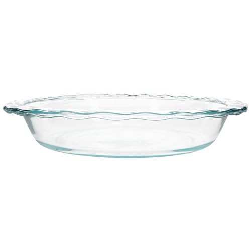 Pyrex C-209 Clear Fluted Rim Glass Pie Plate 9.5 in x 1.6 in (24 cm) - Made in USA