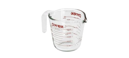 Pyrex Prepware 6001075 Measuring Cup, Red Graphics, Clear
